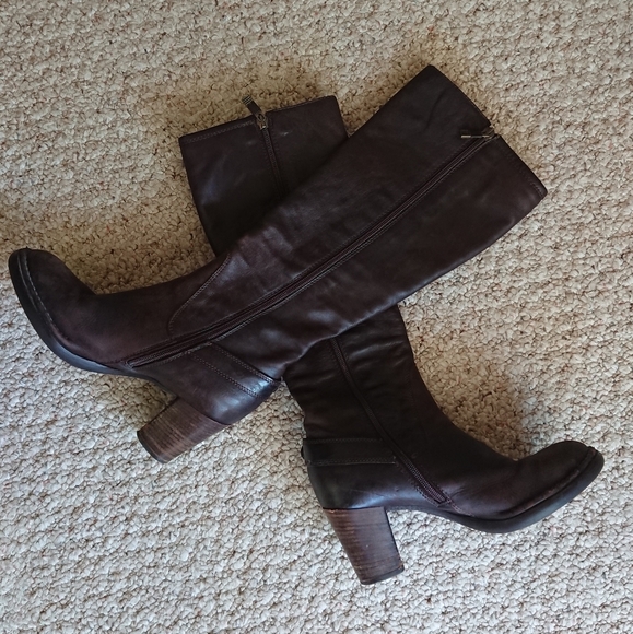 Alberta Ferretti dark Brown Leather Knee-High Boots size 6 - Picture 1 of 16